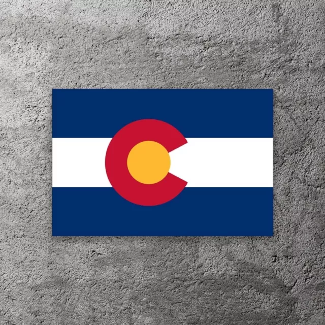 Colorado State Flag Vinyl Sticker 4 in Wide Includes Two Stickers