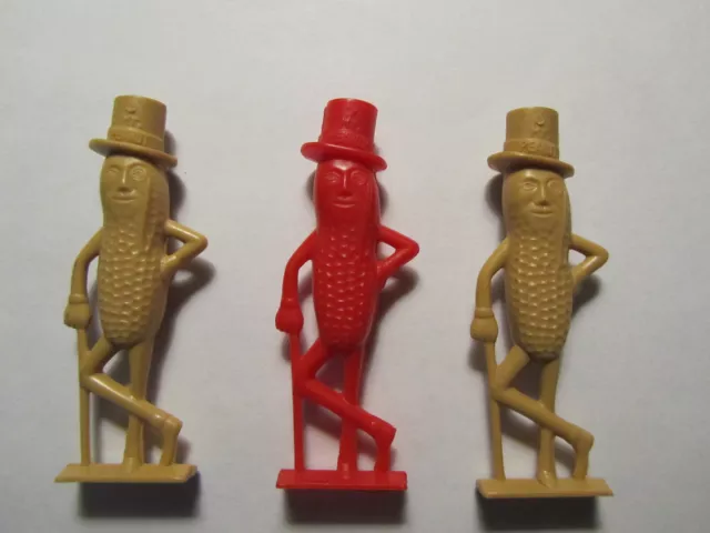 Vintage Planters Mr. Peanut Whistles - Set of 3