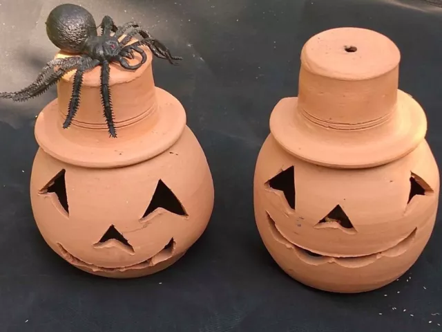 Hewell’s Pottery Jack O Lantern Halloween Pumpkin Terracotta Clay VINTAGE Hewell’s Pottery Jack O Lantern Halloween Pumpkin Terracotta Clay VINTAGE