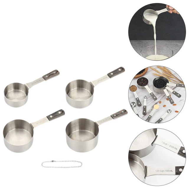 4 unidades 1 juego de cucharas de café inoxidable cocina doméstica medidores