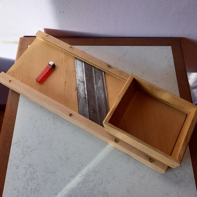 Râpe à Chou En Bois Traditionnelle - 3 Lames Mandoline - Marque Peewit - Neuf Sous Emballage