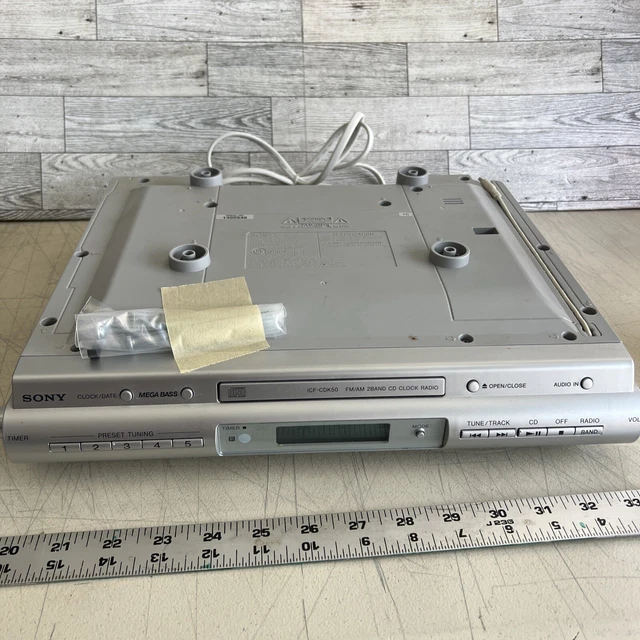SONY ICFCDK50 UNDER FM/AM Radio CD Player AUX Clock NO Remote