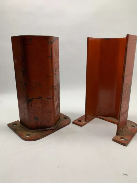 12" Orange Pallet Column Shield Guard Protector Boots ~ Set of 2 ~ (101167)