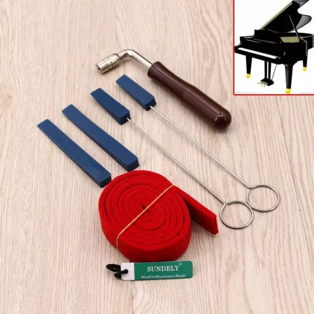 Piano Tuning Tools 6Pcs Piano Tuning Lever Tools Kit Mute Hammer DIY Piano Part