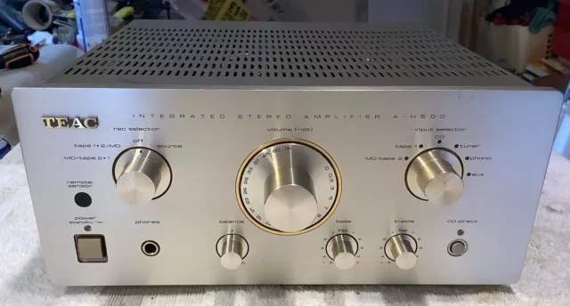 Teac A-H500 Amplifier With Remote, Working ,Original. Condition, No Box Or Inst.