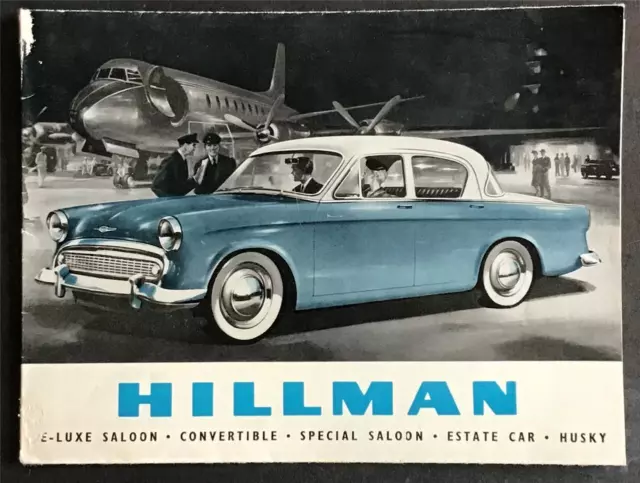 HILLMAN Car Range Sales Brochure 1958 #539/H Minx DE-LUXE SALOON Convertible++