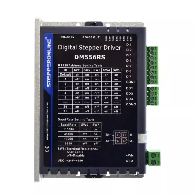 Driver motore passo-passo Stepperonline DM556RS driver Modbus RS485 0,5-5.6A 24-48 VDC