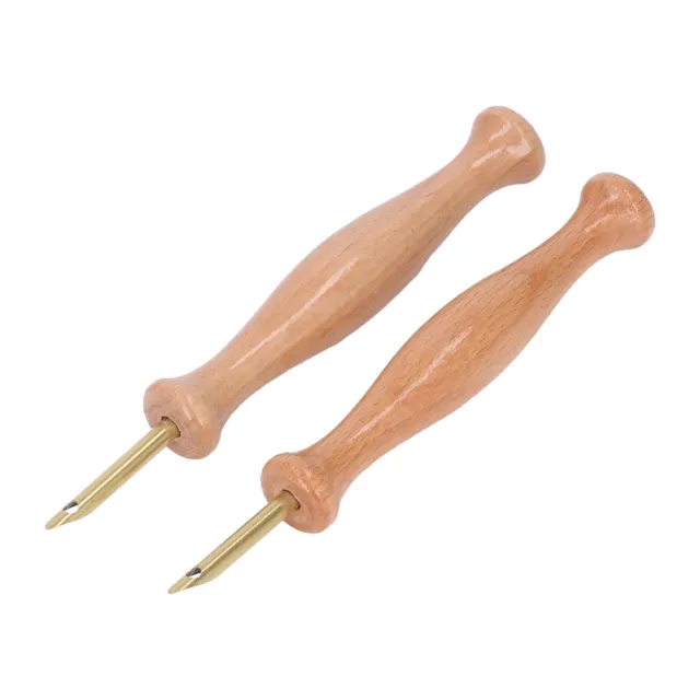 2 juegos de herramientas repuestos de aguja perforadora metal madera mango engrosado aguja perforadora GFL