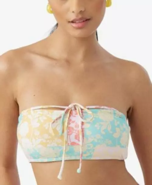 MSRP $45 Oneill Juniors Multicolor Print Bikini Top Colored Size Small