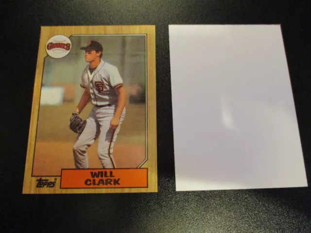RARE 1987 Topps Will CLARK RC Blank Front ERROR & Correct ROOKIE - Giants
