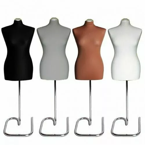 Manichino Taglia 38/40/42/44/46/48/50/52 Vestito Forma Busto Lumaca cromata