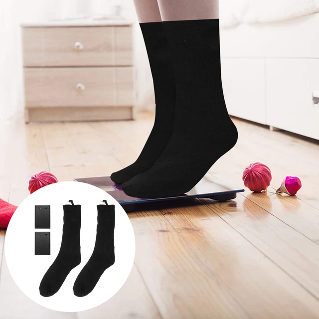 1 Paar Socken Baumwolle Doppelschicht Warme Batterie Heizsocken Beheizte