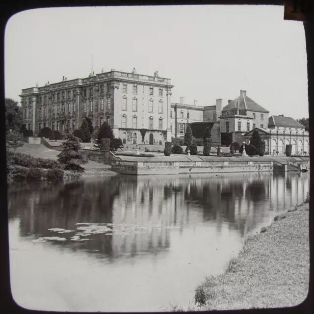 GWW Glass Magic Lantern Slide STONELEIGH ABBEY EXTERIOR C1890 VICTORIAN PHOTO