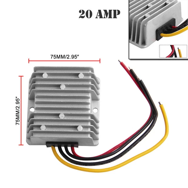 48 Volt to 12 Volt Reducer Fit for 20 AMP Golf Cart 36V/48V to 12V DC Converter
