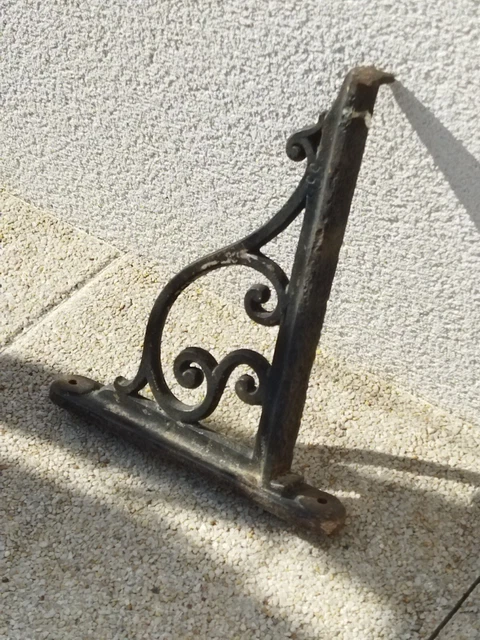 ANCIENNE ÉQUERRE EN fonte art nouveau ou déco pour étagere decor ...