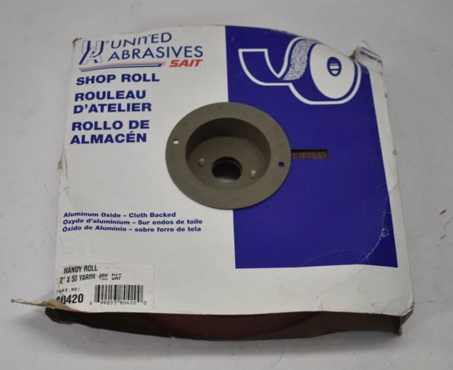 United Abrasives SAIT DA-F Shop Roll 2" x 50yds 40 Grit Aluminum Oxide 80420