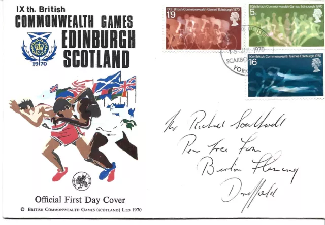Gb Fdc 1970 Ix British Commonwealth Games-Wessex Cover