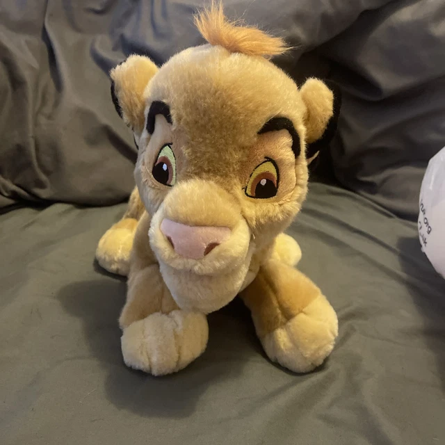 VINTAGE DISNEY PLUSH - Lion King Simba Stuffed Animal Sitting £10.00 ...
