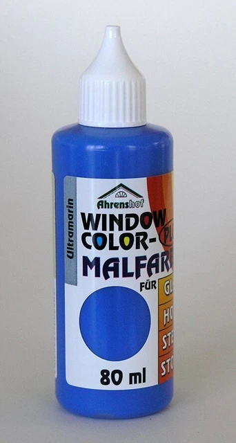 Ahrenshof Window Color Plus Fenstermalfarbe Ultramarinblau 80 ml
