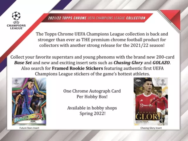 Topps  Chrome UEFA Champions League Soccer Hobby Box 2021/22 Sealed 3