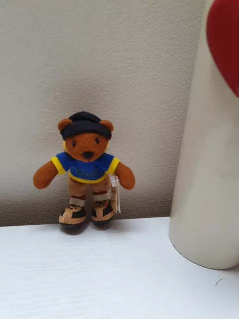 STREET FUNYS RANDY niedlicher Teddybär Schlüssel/Tasche RING weiches Plüschtier ca. 5 Zoll groß 3