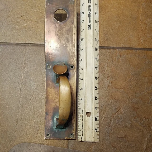 ANTIQUE/VINTAGE BRASS THUMB Latch Door Handle Salvage New Hampshire
