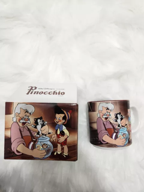 Vintage Walt Disney's Classic Pinocchio Coffee Mug Cup Discontinued 1990's