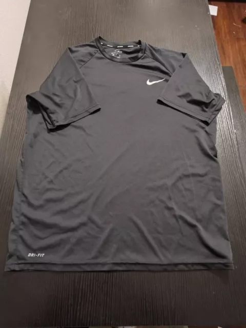 Nike Swim Dri Fit Mens Shirt UPF 40+ XL Black