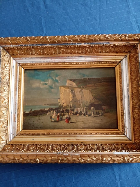Aquarelle Originale Marine – XIXe Siècle, Signée E. Mulnier, Encadrée