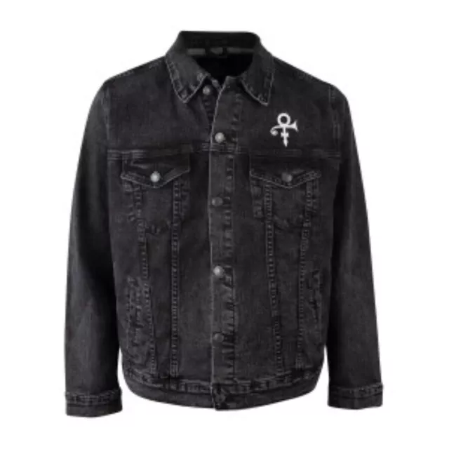 Prince Purple Label Collection Dirty Mind Panel Denim Jacket Black Large BNIP