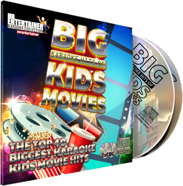 Disney Karaoke. Mr Entertainer Big Hits of Kids Movies Vol1 Double CD+G Disc Set