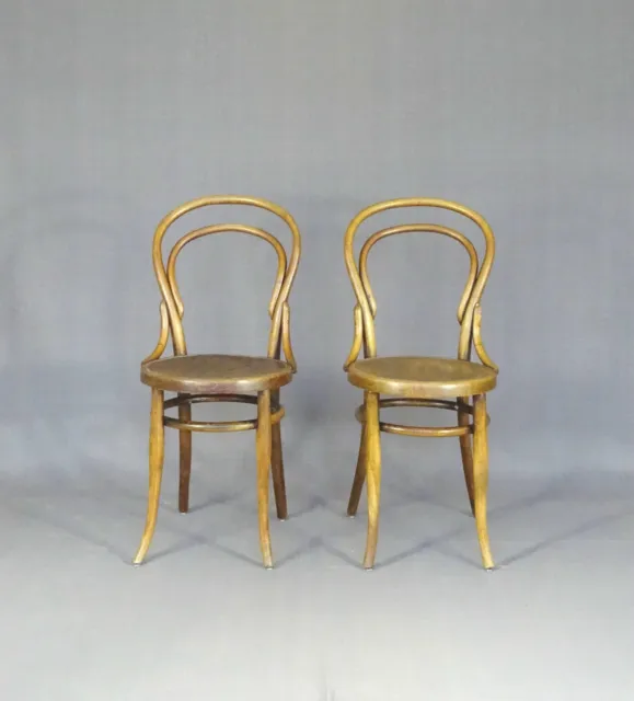 2 chaises bistrot N°14 1/2 par Joseph Hofmann 1890 no Thonet