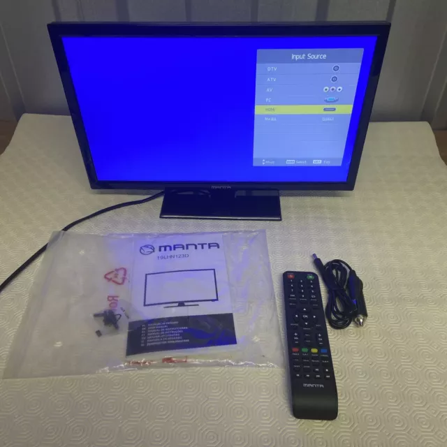 Manta - 19” inch - Freeview TV -  12v/240v - Manual + Remote - Great Condition