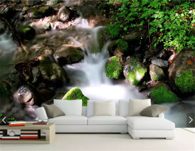 Small Stone Water Full Wall Mural Photo Wallpaper Printing 3D Decor Kids Home