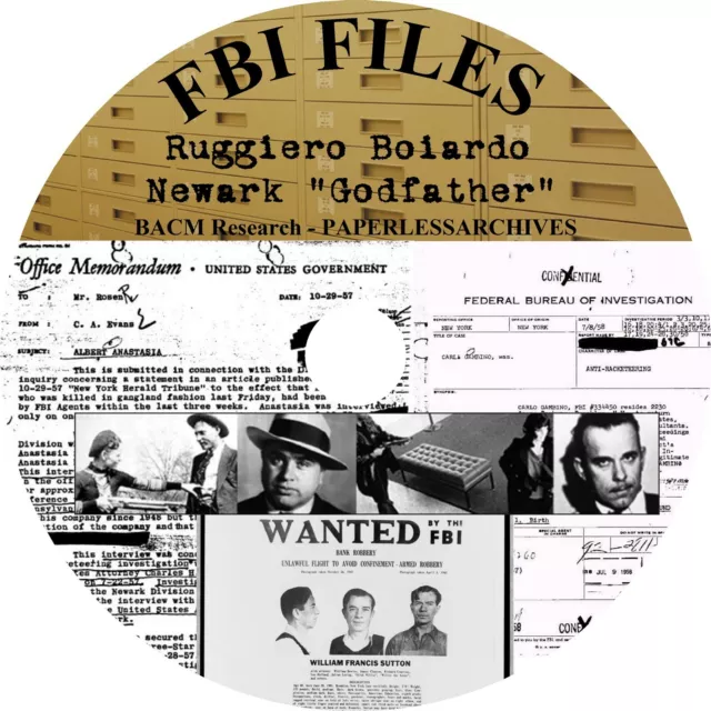 Ruggiero Boiardo - Newark "Godfather" FBI Files