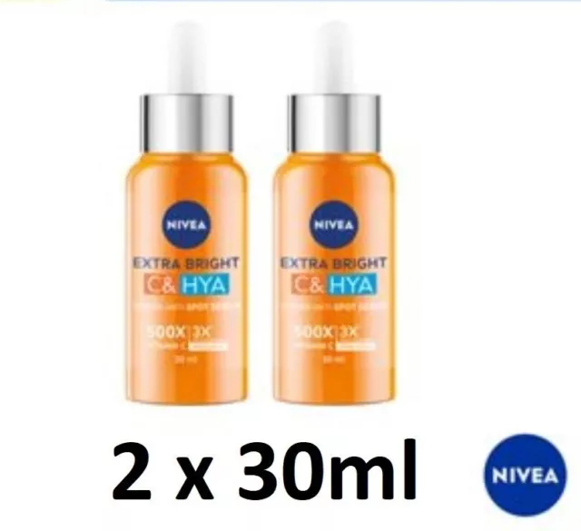 2x Nivea siero antimacchie extra luminoso C & HYA 3x IALURON PURO 30 ml