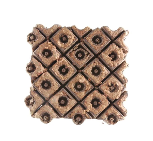 ANCIEN TAMPON EN Bois A Imprimer La Soie Et Le Tissu - EUR 12,00