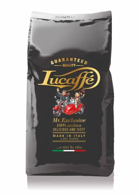 1kg Lucaffe MR. EXCLUSIVE 100% Arabica Kaffee, ganze Bohnen - Mondo Barista