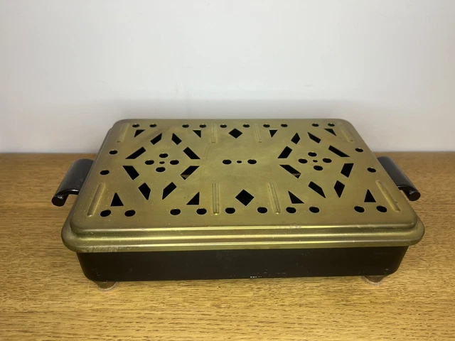 Ancien Chauffe Plat métal chromé vintage années 60