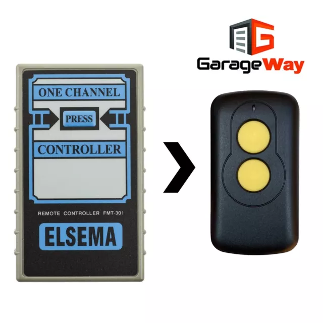 Elsema 301 27.145MHz FMT201/FMT301/FMT401 Garage/Gate Replacement Remote