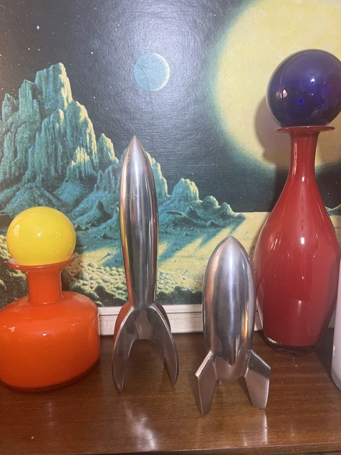 MID-CENTURY 1960S VINTAGE Art Deco Rocket Object Authentic Rare