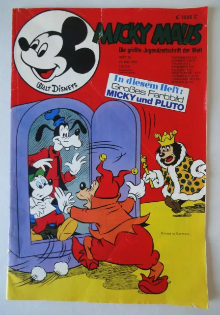 Walt Disneys Micky Maus Heft von 1972 Nr. 20 guter Zustand ! mit Poster