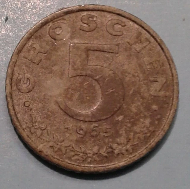 Austria 5 Groschen coin 1965
