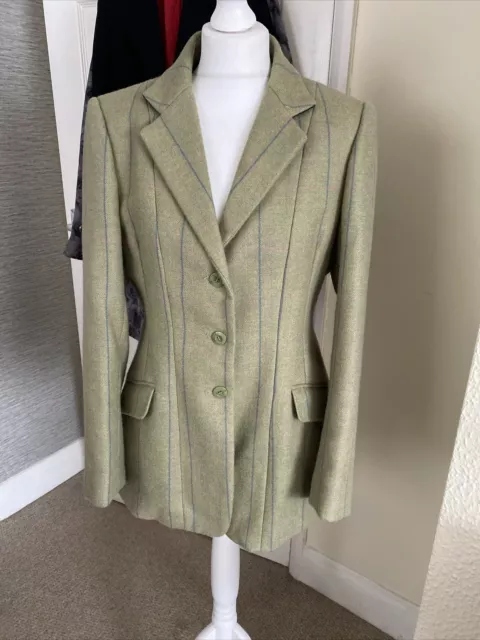 Immac Shires Huntingdon Pure Wool Tweed Show Jacket Pink/blue Overcheck 38”(14)
