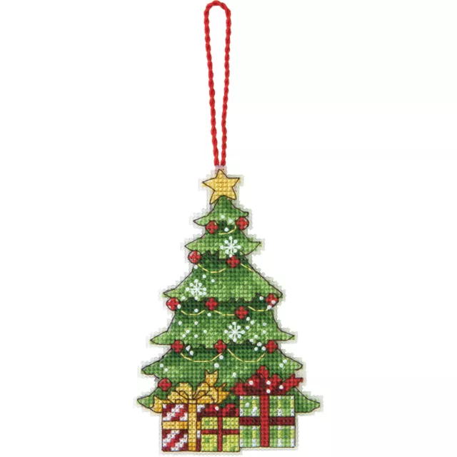 Dimensions Plastic Canvas Ornament Kit 3"X4.75"-Tree (14 Count) 70-08898