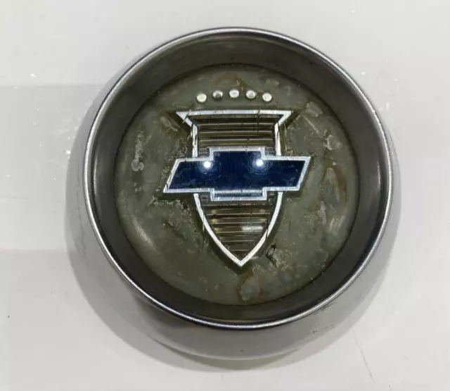 51-52 Chevy Fleet Line Horn Cap Steering Wheel Deluxe Center Button Bowtie Style