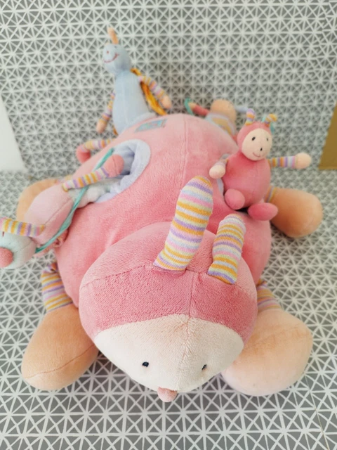 Doudou peluche  d'activités coccinelle Moulin Roty