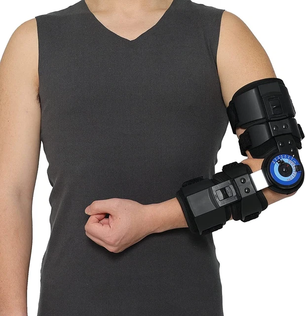 HINGED ROM ELBOW Brace,Post OP Elbow Brace Stabilizer Splint Arm Injury