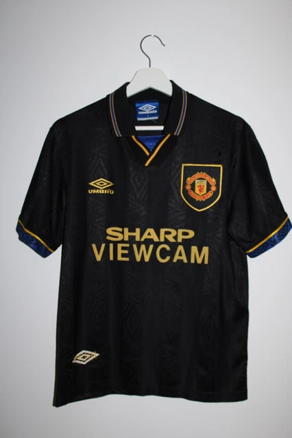 🔴 MANCHESTER UNITED 1994/95 Black Away Shirt – Cantona #7