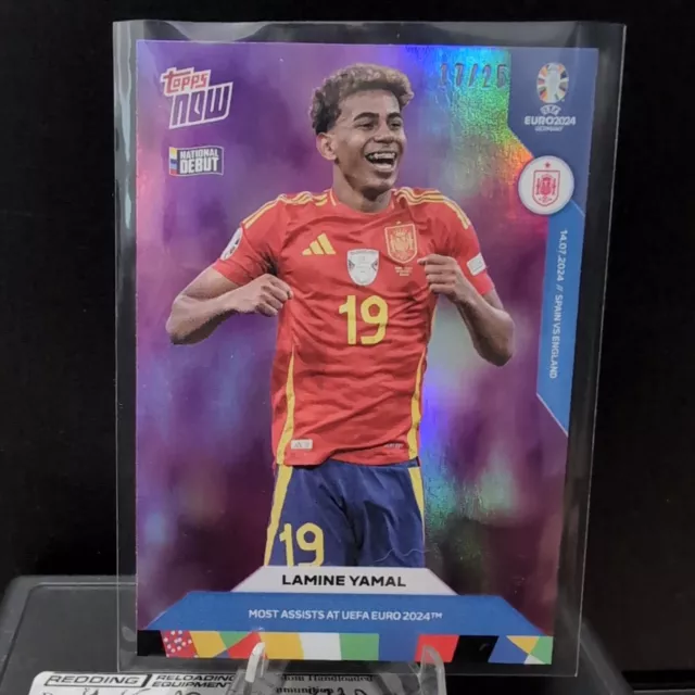 CARTA LAMINE YAMAL Most Assists UEFA EURO 2024 TOPPS NOW 67 viola